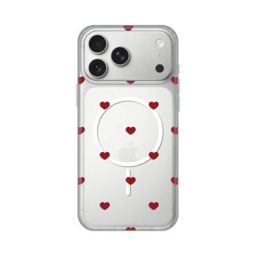 Futrola print Magsafe za iPhone 17 Pro Max 6.9 Red Hearts.