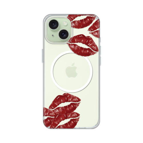 Futrola print Magsafe za iPhone 15 Kisses.