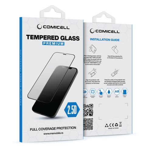 Staklena folija glass 2.5D za Realme C30 crna (MS).