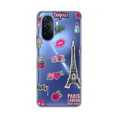 Silikonska futrola print Skin za Huawei Nova Y70/Nova Y70 Plus Love Paris.