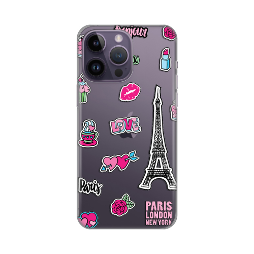Silikonska futrola print Skin za iPhone 14 Pro Max 6.7 Love Paris.