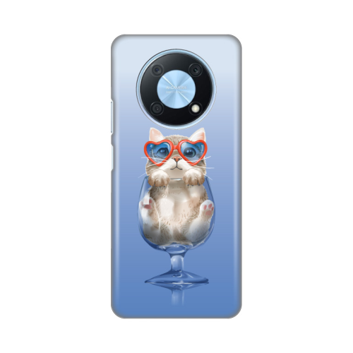 Silikonska futrola print za Huawei nova Y90 Funny Cat.