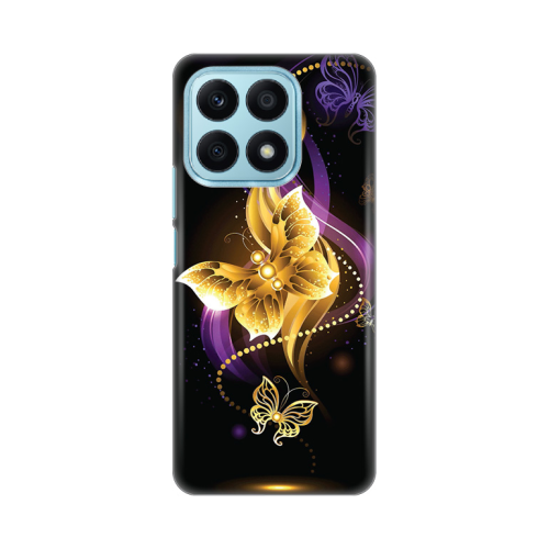 Silikonska futrola print Skin za Huawei Honor X8a Golden butterfly.