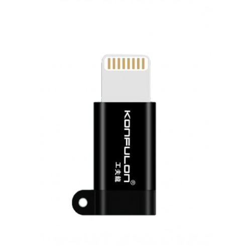 Adapter KONFULON Micro USB na iPhone lightning crni.