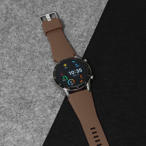 Narukvica relief za smart watch 22mm braon.