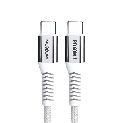 USB data kabl Moxom MX-CB235 PD 60W Type-C na Type-C 1m beli (MS).