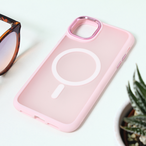 Futrola Magsafe colorful za iPhone 11 6.1 roze.