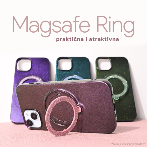Futrola Magsafe Ring za iPhone 12 6.1 roze.