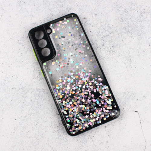 Futrola Frame Glitter za Samsung G991 Galaxy S21 crna.