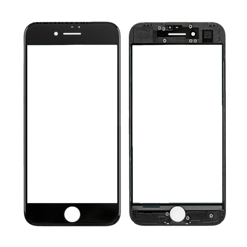 Staklo touchscreen-a+frame+OCA za Iphone 7 crno AAA.