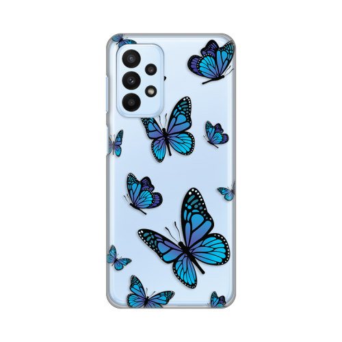 Silikonska futrola print Skin za Samsung A235 Galaxy A23 Blue butterfly.