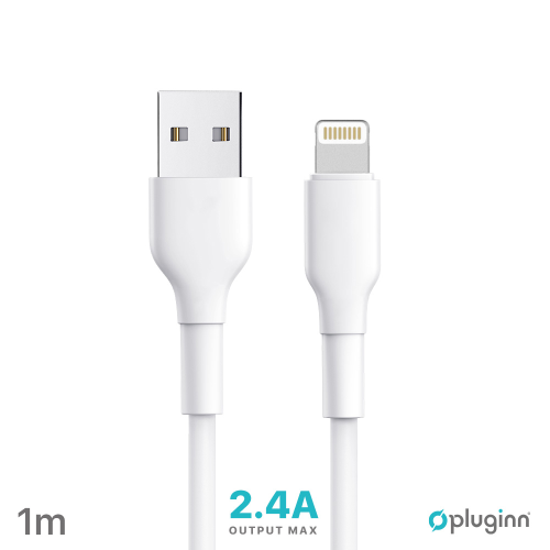 Data Kabl Pluginn PI-AL 2.4A USB na Lightning beli 1m.