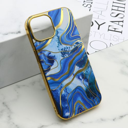 Futrola MARBLE za iPhone 15 plava (MS).