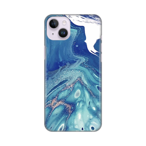 Silikonska futrola print za iPhone 14 Plus Blue Marble.