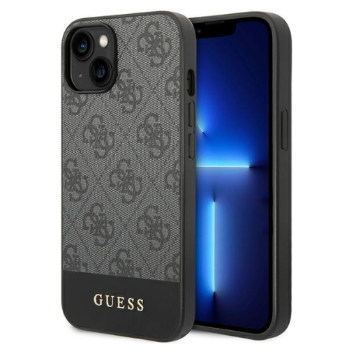 Futrola Guess Hc PC/TPU 4G Bottom Stripe za iPhone 14 Plus siva (GUHCP14MG4GLGR).