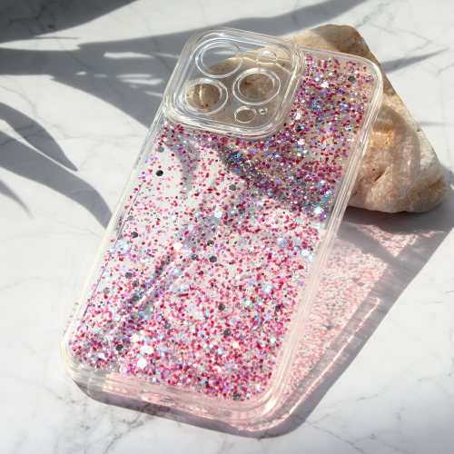 Futrola Glitter za iPhone 13 Pro ljubicasta.