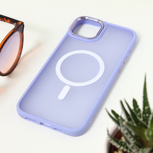 Futrola Magsafe colorful za iPhone 15 Plus lila.