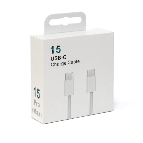 Data kabl iPhone 15 Type c na Type c beli 1m.