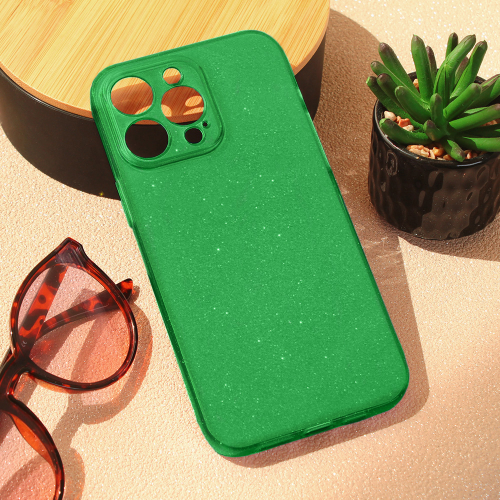 Futrola Sparkle Dust za iPhone 15 Pro Max 6.7 zelena.