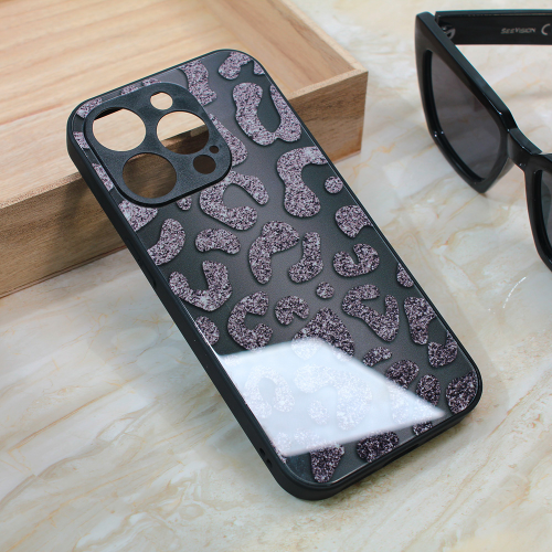 Futrola Shiny glass za iPhone 14 Pro crna.