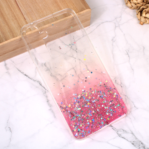 Silikonska futrola Glitter za Samsung A556 Galaxy A55 5G roze.
