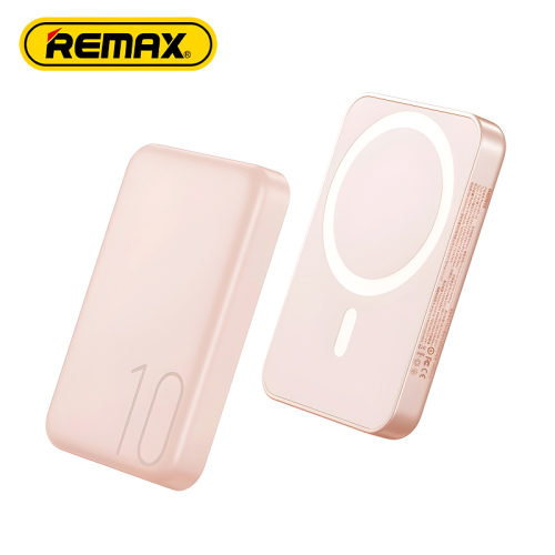 Power Bank baterija Magsafe REMAX Usion Series RPP-65 PD 20W + QC 15W Fast Charging 10000mAh pink.