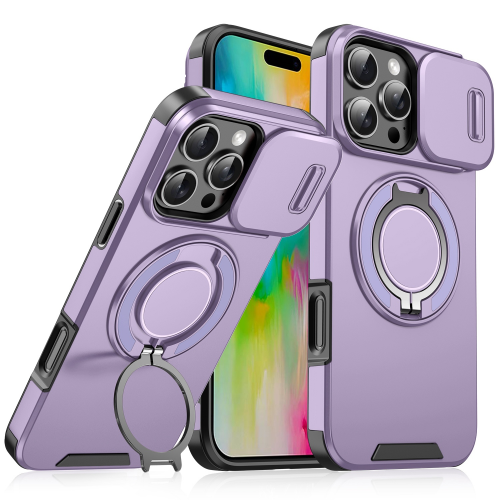 Futrola CamShield Ring stand za iPhone 16 Pro ljubicasta.