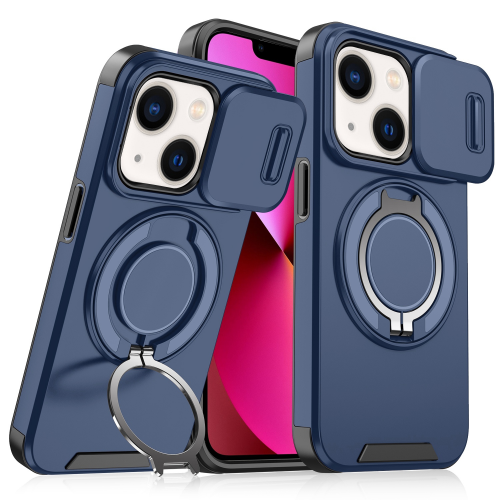 Futrola CamShield Ring stand za iPhone 13 plava.