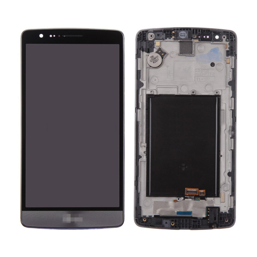 LCD Displej / ekran za LG G3/D855+touch screen sivi+frame+vibro+zvucnik+hf konektor SPO SH.