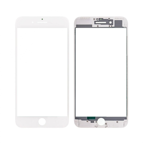 Staklo touchscreen-a+frame+OCA za Iphone 7 Plus belo AAA.