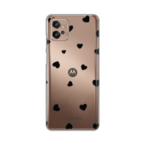 Silikonska futrola print Skin za Motorola Moto G32 Hearts.