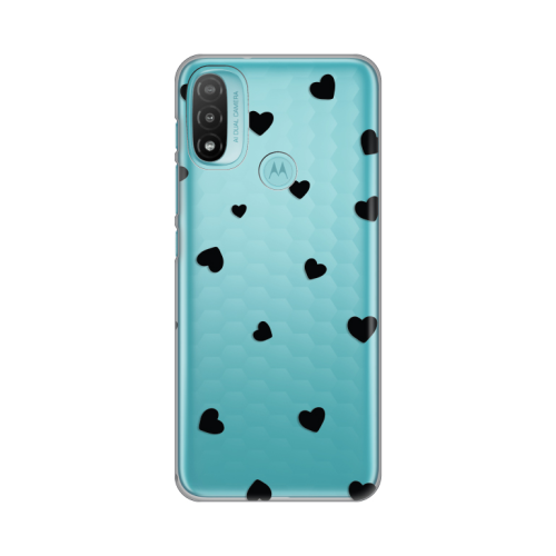 Silikonska futrola print Skin za Motorola Moto E20 Hearts.