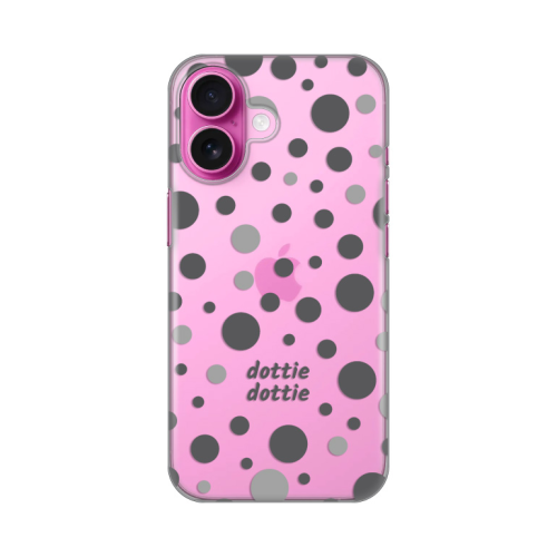 Silikonska futrola print Skin za iPhone 16 6.1 Dottie Dottie Gray.