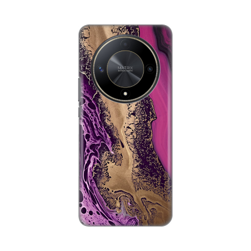 Silikonska futrola print za Huawei Honor Magic 6 lite Purple Gold Marble.