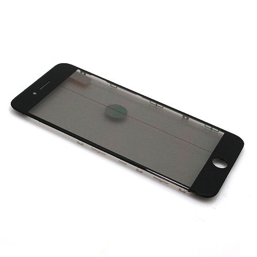 Staklo touchscreen-a za Iphone 8 Plus sa frejmom + oca I polaroid black ORG (MS).