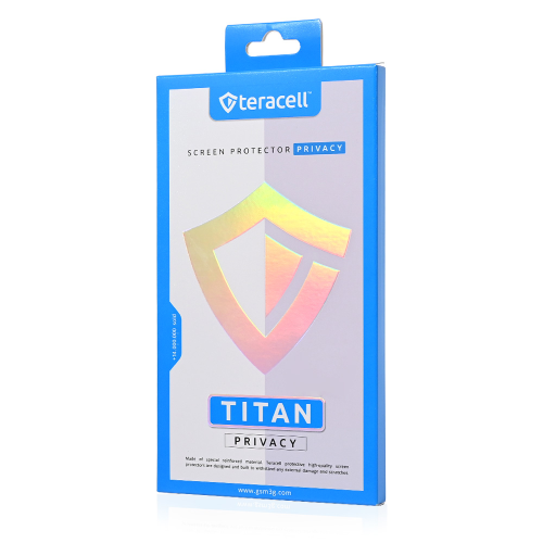 Zastitno staklo Staklena folija glass Privacy Teracell Titan 2.5D za iPhone 15 6.1 crni.