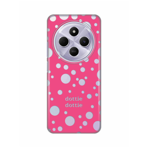 Silikonska futrola print Skin za Xiaomi Redmi 14C Dottie Dottie Pink.