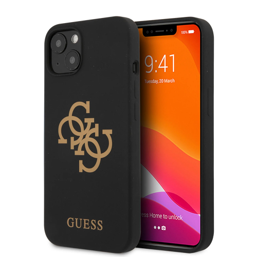 Futrola Guess Hc Silicone za iPhone 13 crna (GUHCP13MLS4GGBK).