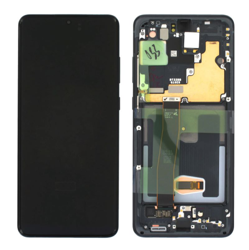 LCD Displej / ekran za Samsung G988/Galaxy S20 Ultra + touchscreen + frame Black (no front cam) Service Pack ORG/GH82-26032A.