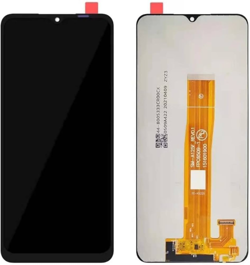 LCD Displej / ekran za Samsung A125/Galaxy A12 EU + touchscreen (without frame) Black Service Pack ORG/GH96-14116A.