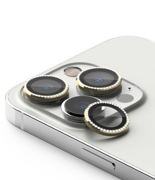 Folija za zastitu kamere DIAMOND za iPhone 16 Pro (6.3)/16 Pro Max (6.9) zlatna (MS).