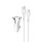 Auto punjac HOCO Z31 QC3.0 2xUSB sa micro USB kablom beli.