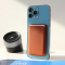 Futrola Leather Magsafe Pocket za iPhone 12 braon.
