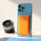 Futrola Leather Magsafe Pocket za iPhone 12 narandzasta.