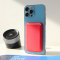 Futrola Leather Magsafe Pocket za iPhone 13 crvena.