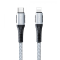 Data kabl KONFULON DC35 PD 20W Super Fast Charge Type C na lighting sivi 1m.