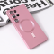Futrola Magsafe Chrome za Samsung S938 Galaxy S25 Ultra roze.