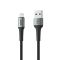 USB data kabl Superior SU-K104 Fast 12W 2.4A USB A na Lightning 1m crni (MS).