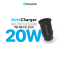 Auto punjac Teracell Evolution TC-10 PD 20W, USB QC3.0 15W sa lightning kablom crni.