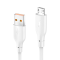 Data kabl KONFULON DC63, 3A, USB na micro USB beli 1m.